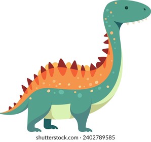 Graciosa Ilustración de vectores de dinosaurios permanentes