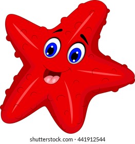 funny starfish cartoon posing