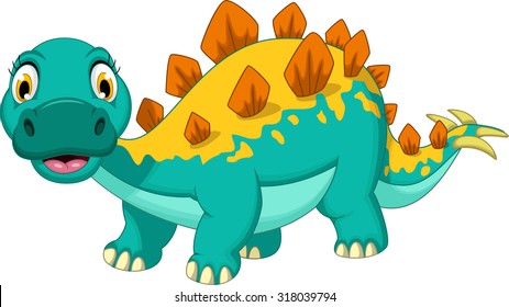 funny stegosaurus cartoon posing

