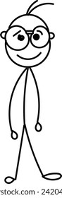 Funny Stick figure hand drawn style for print or use as poster, card, flyer, tattoo or T Shirt design