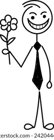 Funny Stick figure hand drawn style for print or use as poster, card, flyer, tattoo or T Shirt design