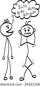 Funny Stick figure hand drawn style for print or use as poster, card, flyer, tattoo or T Shirt design
