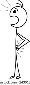 Funny Stick figure hand drawn style for print or use as poster, card, flyer, tattoo or T Shirt design