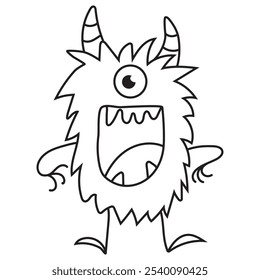 Engraçado vara figura monstro vetor desenho animado ilustração