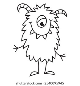 Engraçado vara figura monstro vetor desenho animado ilustração