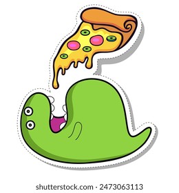 funny sticker for print, postcard, tee