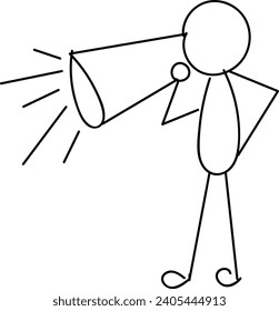 Funny Stickman hand drawn style for print or use as poster, card, flyer, tattoo or T Shirt design
