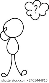 Funny Stickman hand drawn style for print or use as poster, card, flyer, tattoo or T Shirt design