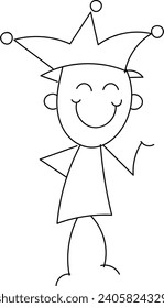 Funny Stickman hand drawn style for print or use as poster, card, flyer, tattoo or T Shirt design
