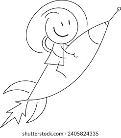 Funny Stickman hand drawn style for print or use as poster, card, flyer, tattoo or T Shirt design