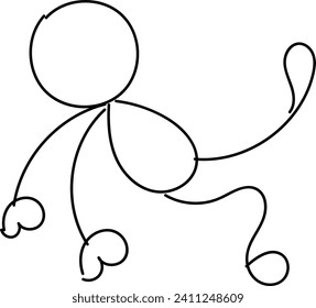 Funny Stickman hand drawn style for print or use as poster, card, flyer, tattoo or T Shirt design
