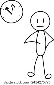 Funny Stickman hand drawn style for print or use as poster, card, flyer, tattoo or T Shirt design