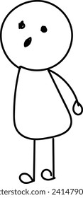 Funny Stickman hand drawn style for print or use as poster, card, flyer, tattoo or T Shirt design	