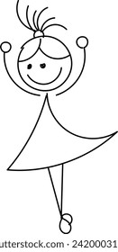 Funny Stickman hand drawn style for print or use as poster, card, flyer, tattoo or T Shirt design