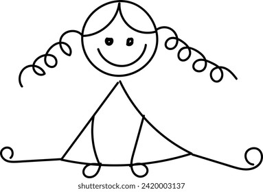 Funny Stickman hand drawn style for print or use as poster, card, flyer, tattoo or T Shirt design
