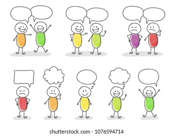 Divertidas pegatinas con burbujas de habla - gran colección. Vector.