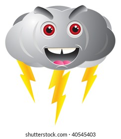 Funny Storm (vector). In my gallery also available XXL jpeg image made from this vector