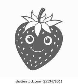 Divertido diseño de Vector de dibujos animados de fresa