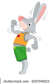 Funny strong rabbit