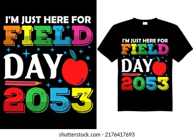 funny students field day t shirt design vector