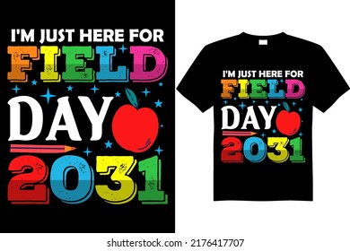 funny students field day t shirt design vector