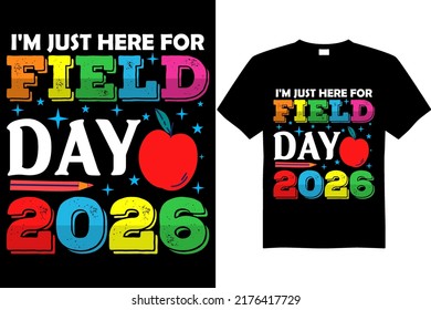 funny students field day t shirt design vector