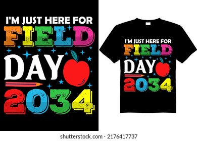 funny students field day t shirt design vector