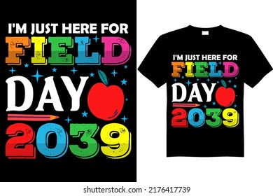 funny students field day t shirt design vector