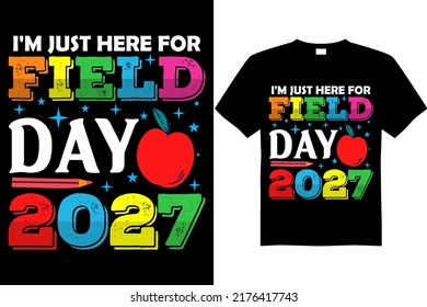 funny students field day t shirt design vector