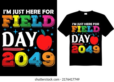 funny students field day t shirt design vector
