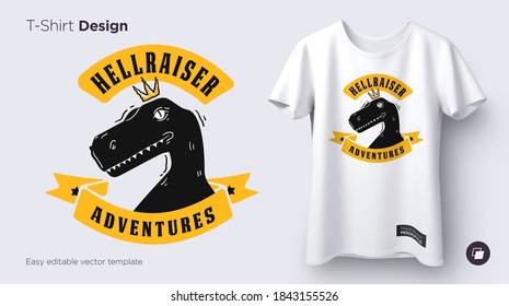 Funny stylish print for T-shirts, sweatshirts, cases for mobile phones, souvenirs. Isolated vector illustration on white background.