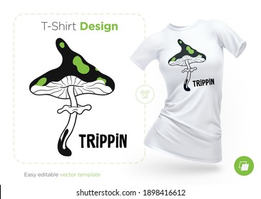 Funny stylish print for T-shirts, sweatshirts, cases for mobile phones, souvenirs. Isolated vector illustration on white background.