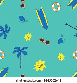 funny summer concept pattern design as vector