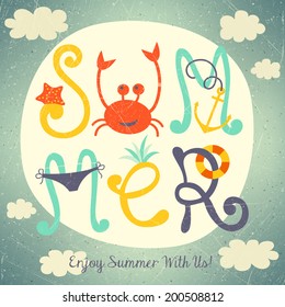Graciosa ilustración de verano