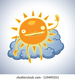 Funny Sun 04, vector