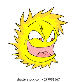 funny sun illustration