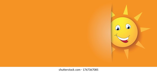 Funny sun with sunglasses on the white background.  Eps 10 vector file.