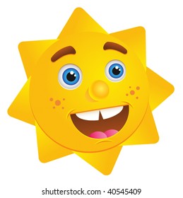 Funny Sun (vector). In my gallery also available XXL jpeg image made from this vector