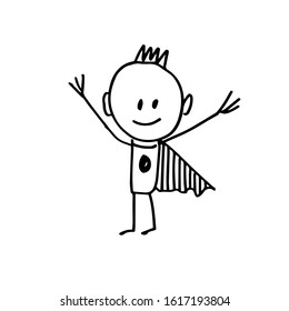 funny superhero character. For postcards, posters, and social media. vector