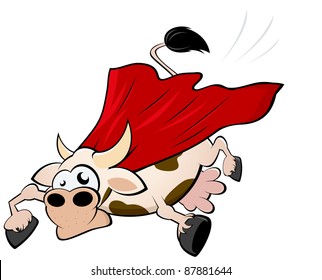 funny superhero cow