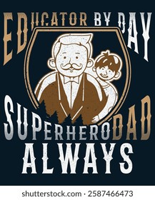 Funny superhero Dad Design for Family Lovers