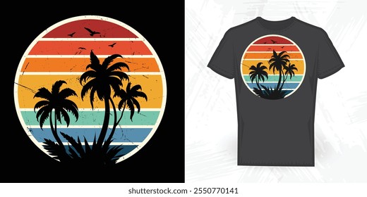 Funny Surfing Summer Vacation Vintage Summer T-shirt Design