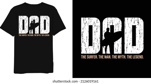 Funny Surfing T-shirt Design for Dad  