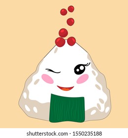 Funny sushi characters. Kawaii sushi with cute faces. Happy sushi characters. Asian  
Japanese food, vector illustration.