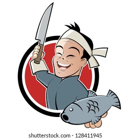 funny sushi chef