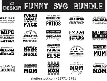 FUNNY SVG BUNDLE, FUNNY SVG DESIGN