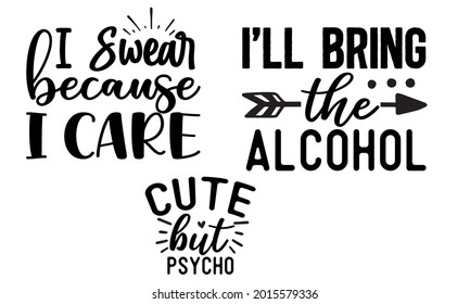 Funny SVG Quotes Design Bundle