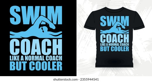 Funny Swimmer Sport Retro Vintage Swimming T-Shirt Design