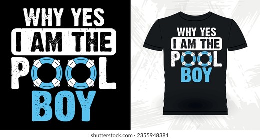Funny Swimmer Sport Retro Vintage Swimming T-Shirt Design