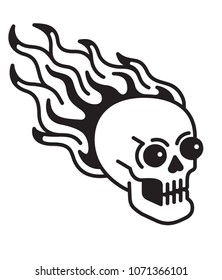 Funny tattoo skull sticker